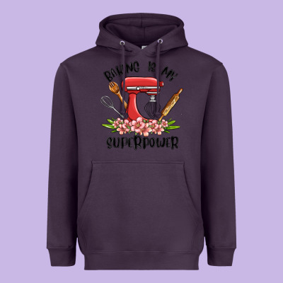 Baking Is My Superpower Malia Heavyweight Hoodie Designed By Maliassmallbusiness