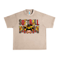 French Oak softball mom messy bun Urban Heavy Tee - Zillion Design Studio