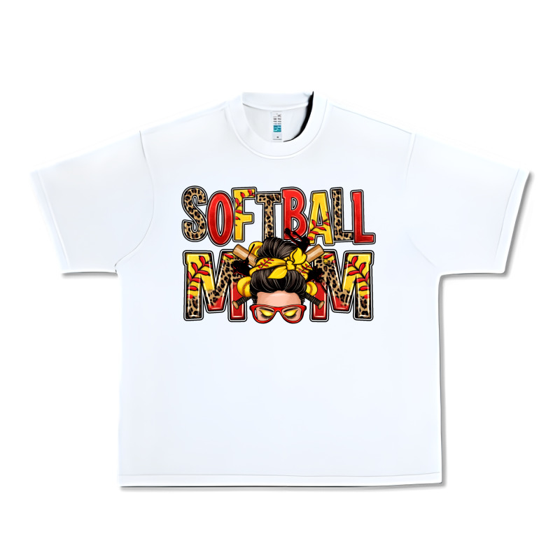 Softball Mom Messy Bun Urban Heavy Tee by Zillion Design Studio | Teevron