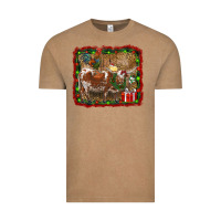 Vintage Coffee christmas farm animals Vintage Tee - RanaPortraitStore