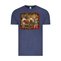 Vintage Denim christmas farm animals Vintage Tee - RanaPortraitStore