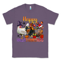 Lavender Happy Hallothanksmas Chick Classic Tee - BundleAndBundleShop