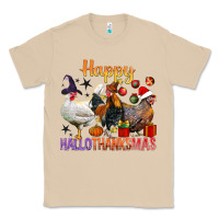 Mushroom Happy Hallothanksmas Chick Classic Tee - BundleAndBundleShop