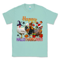 Seafoam Happy Hallothanksmas Chick Classic Tee - BundleAndBundleShop