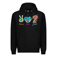 Black Peace Love Easter Jesus Premium Hoodie - BundleAndBundleShop