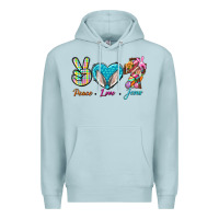 Blue Mist Peace Love Easter Jesus Premium Hoodie - BundleAndBundleShop