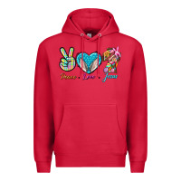 Cardinal Peace Love Easter Jesus Premium Hoodie - BundleAndBundleShop