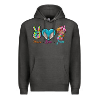 Charcoal Heather Peace Love Easter Jesus Premium Hoodie - BundleAndBundleShop