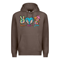 Coffee Peace Love Easter Jesus Premium Hoodie - BundleAndBundleShop