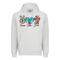 Dove Grey Peace Love Easter Jesus Premium Hoodie - BundleAndBundleShop