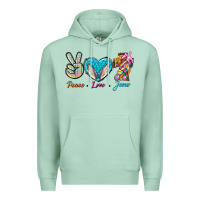 Seafoam Peace Love Easter Jesus Premium Hoodie - BundleAndBundleShop