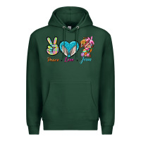 Sports Green Peace Love Easter Jesus Premium Hoodie - BundleAndBundleShop
