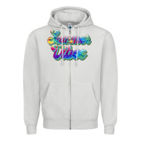 Dove Grey summer vibes Zipper Hoodie - JahusDesignShop