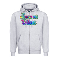 Heather Grey summer vibes Zipper Hoodie - JahusDesignShop