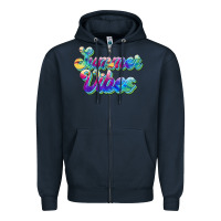 Navy summer vibes Zipper Hoodie - JahusDesignShop