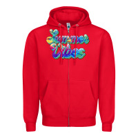 Red summer vibes Zipper Hoodie - JahusDesignShop