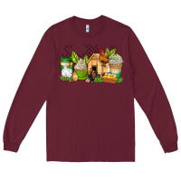 Burgundy chicken coffee cups Long Sleeve Tee - AdoDesignShop