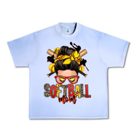 Grape Ice softball mom messy bun Urban Heavy Tee - Zillion Design Studio