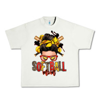 Pistachio softball mom messy bun Urban Heavy Tee - Zillion Design Studio