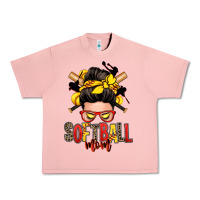 Salmon softball mom messy bun Urban Heavy Tee - Zillion Design Studio