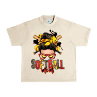 Sandshell softball mom messy bun Urban Heavy Tee - Zillion Design Studio