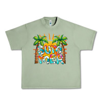 Oil Green summer waves and sun Urban Heavy Tee - BarkalooDesign