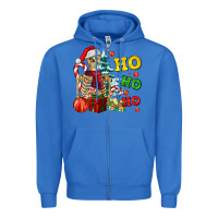 True Royal Christmas ho ho ho skeleton Zipper Hoodie - AdoDesignShop
