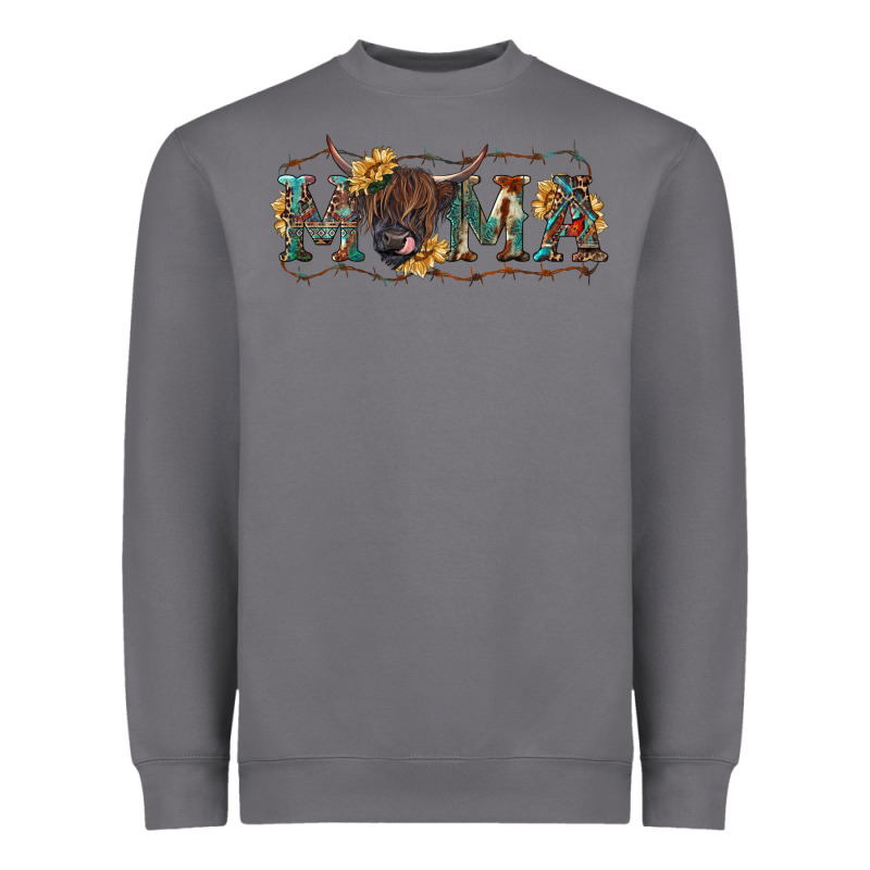 Western Mama With Highland Cow Heavyweight Sweatshirt by RanaPortraitStore | Teevron