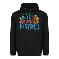 Black all american mama Heavyweight Hoodie - MaliasSmallBusiness