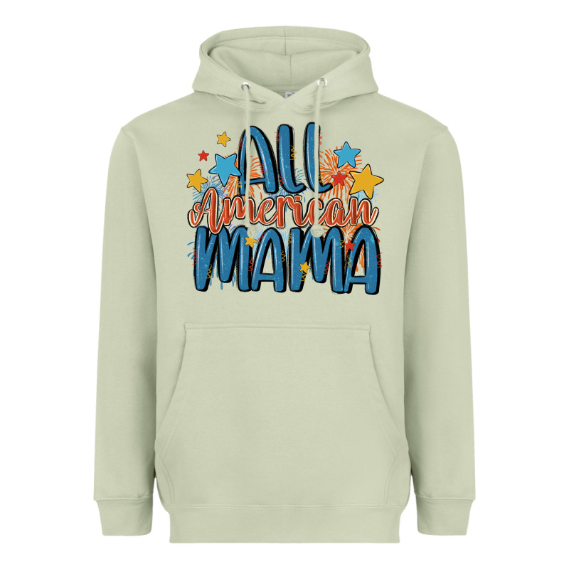 All American Mama Heavyweight Hoodie by MaliasSmallBusiness | Teevron