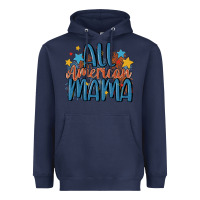Navy all american mama Heavyweight Hoodie - MaliasSmallBusiness