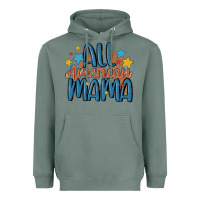 Sage all american mama Heavyweight Hoodie - MaliasSmallBusiness