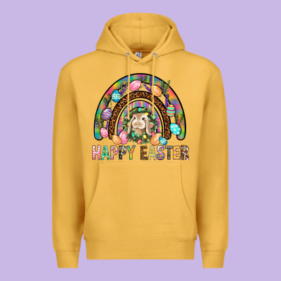 Happy Easter Rainbow Premium Hoodie Designed By Bundleandbundleshop
