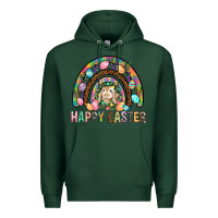 Sports Green Happy Easter Rainbow Premium Hoodie - BundleAndBundleShop