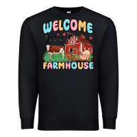 Black welcome to our farmhouse Premium Sweatshirt - MaliasSmallBusiness