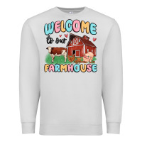 Dove Grey welcome to our farmhouse Premium Sweatshirt - MaliasSmallBusiness