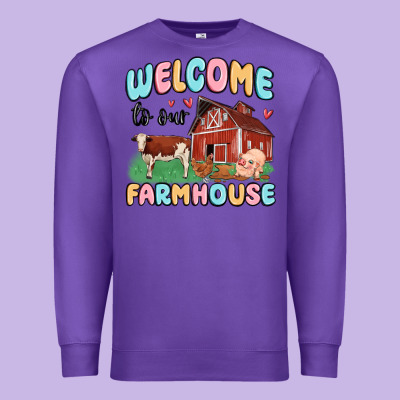 Welcome To Our Farmhouse Premium Sweatshirt Designed By Maliassmallbusiness