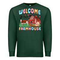 Sports Green welcome to our farmhouse Premium Sweatshirt - MaliasSmallBusiness
