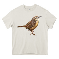 Cream Ccarolina Wren Heavy Core Tee - LillyAllenDesigns