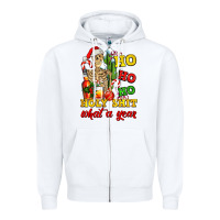 White Christmas ho ho ho holy shit what a year skeleton Zipper Hoodie - AdoDesignShop