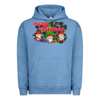 Pigment Pebble Blue Merry Christmas - Gnome - Gnome Urban Hoodie - Bettercallsaul