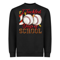 Black i tackled 100days of school baseball Heavyweight Sweatshirt - texasbilliewilder