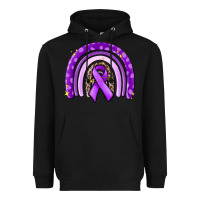 Black awerenes ribbon  rainbow Heavyweight Hoodie - MaliasSmallBusiness