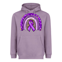 Lavender awerenes ribbon  rainbow Heavyweight Hoodie - MaliasSmallBusiness
