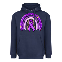 Navy awerenes ribbon  rainbow Heavyweight Hoodie - MaliasSmallBusiness