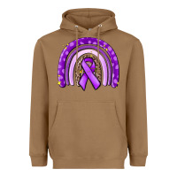 Toasted Coconut awerenes ribbon  rainbow Heavyweight Hoodie - MaliasSmallBusiness