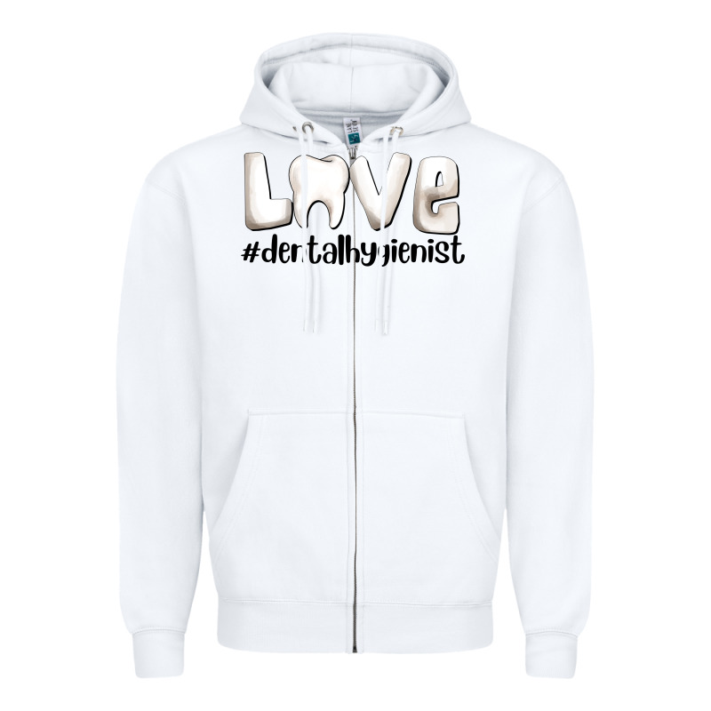 Love Dental Hygienist Zipper Hoodie by AdoDesignShop | Teevron