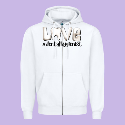 Love Dental Hygienist Zipper Hoodie Designed By Adodesignshop