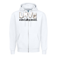 White love dental hygienist Zipper Hoodie - AdoDesignShop