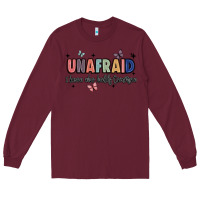 Burgundy unafraid Long Sleeve Tee - JahusDesignShop